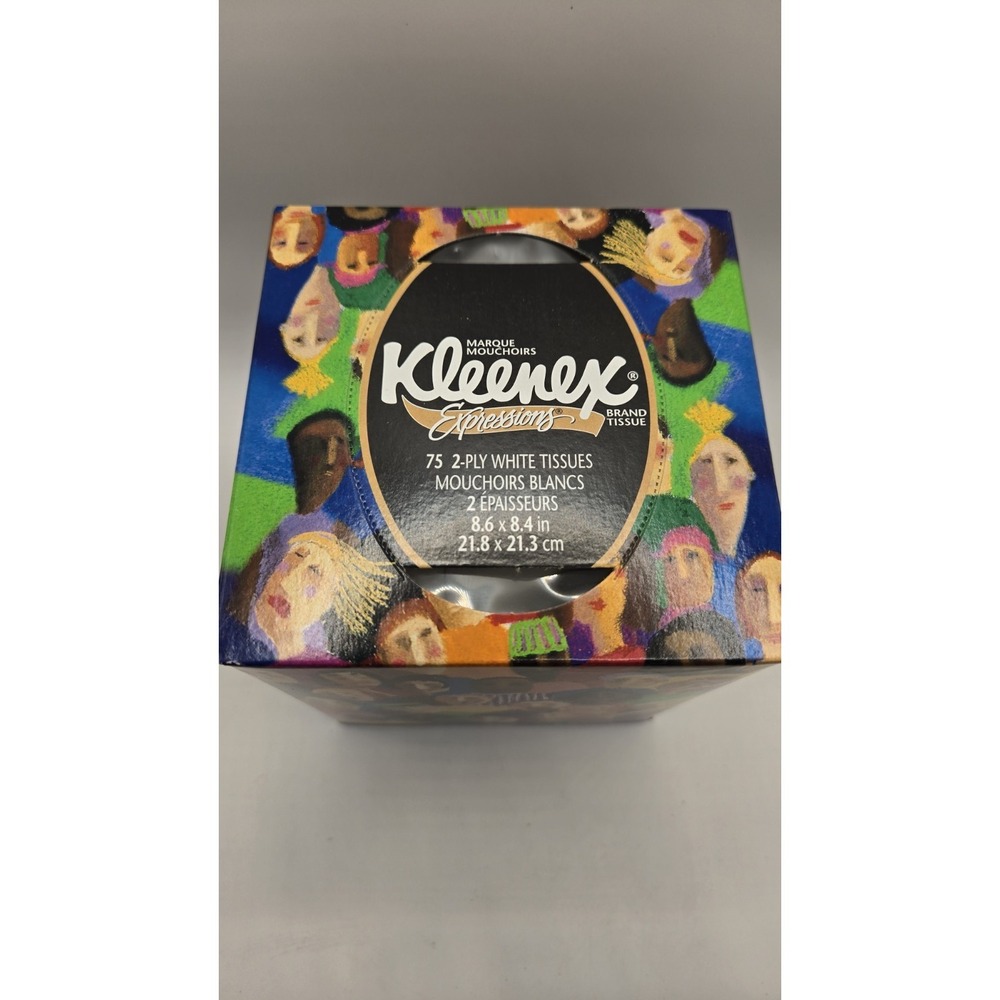 Vintage 2003 Kleenex Expressions Artist Series Sealed Tissue Box Folk Art‎ USA